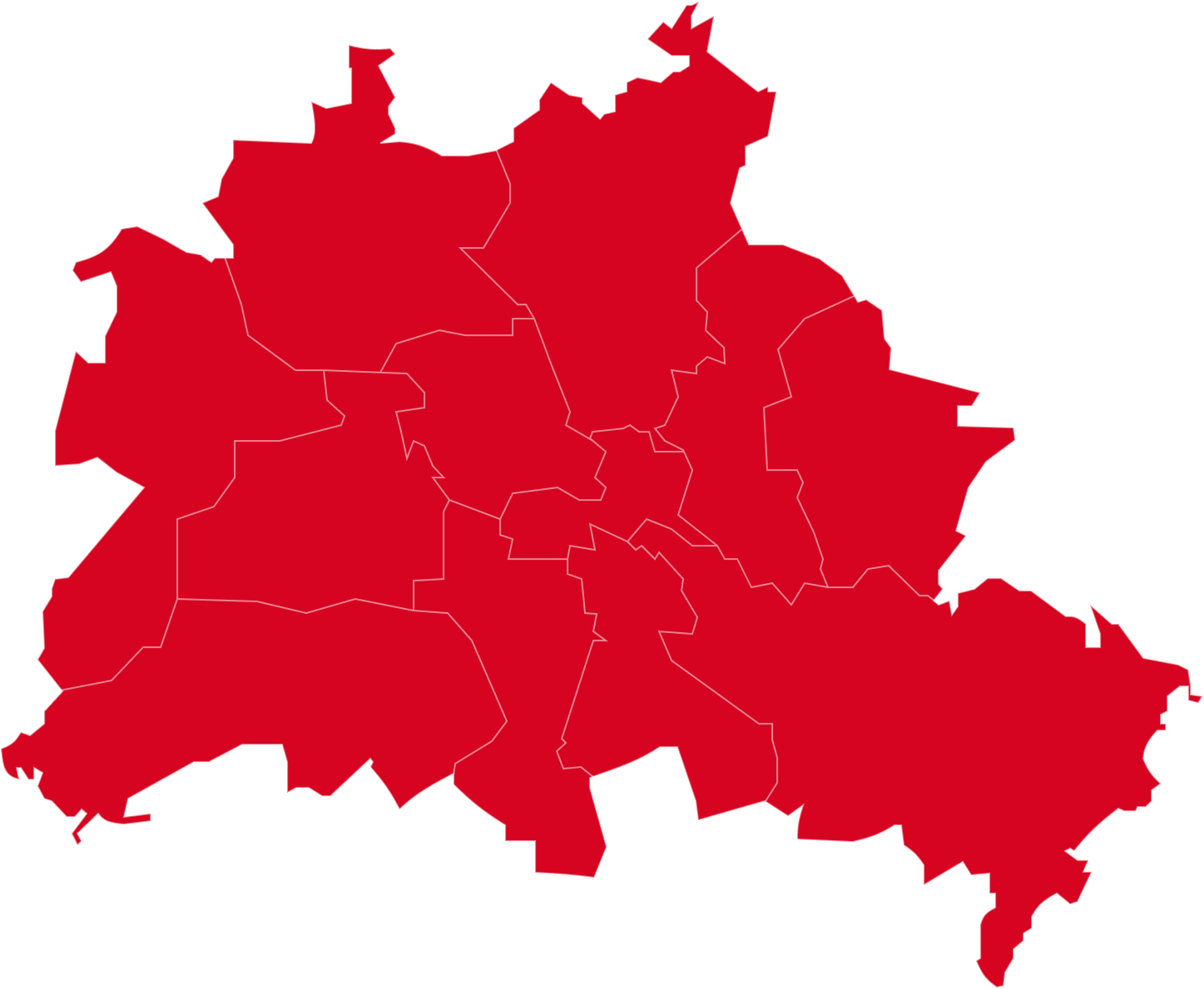 Map of Berlin as background for the supporters map